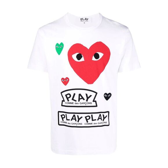 Comme Des Garçons Play White T-Shirts & Vests - T-Shirts Men